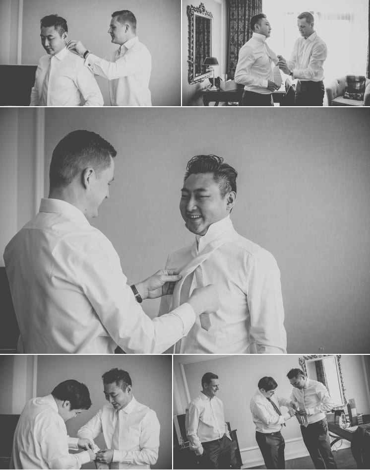 groom getting ready